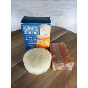 Vintage Revlon Clean & Clear Complexion Bar & Buff Skin Cleansing Soap 3 oz NOS